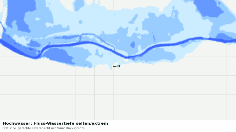 Statische Kartenansicht: Hochwasser: Fluss-Wassertiefe selten/extrem