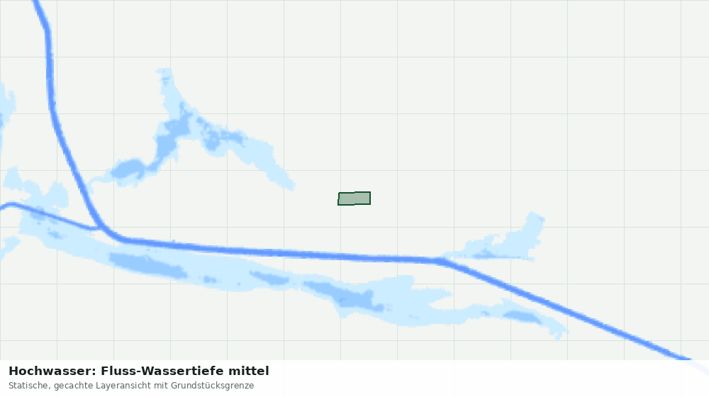 Statische Kartenansicht: Hochwasser: Fluss-Wassertiefe mittel