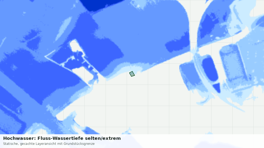 Statische Kartenansicht: Hochwasser: Fluss-Wassertiefe selten/extrem
