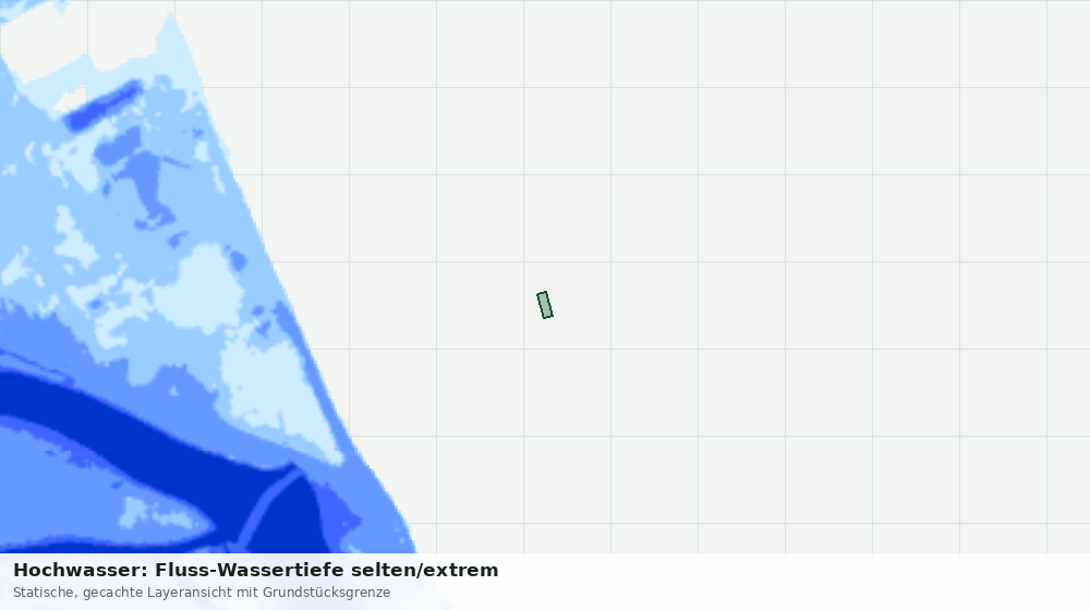 Statische Kartenansicht: Hochwasser: Fluss-Wassertiefe selten/extrem