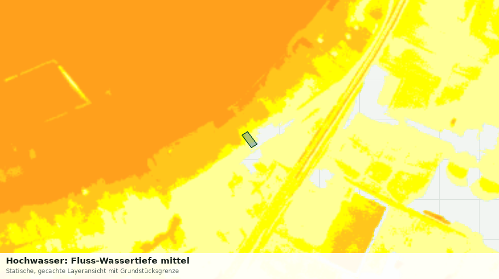 Statische Kartenansicht: Hochwasser: Fluss-Wassertiefe mittel