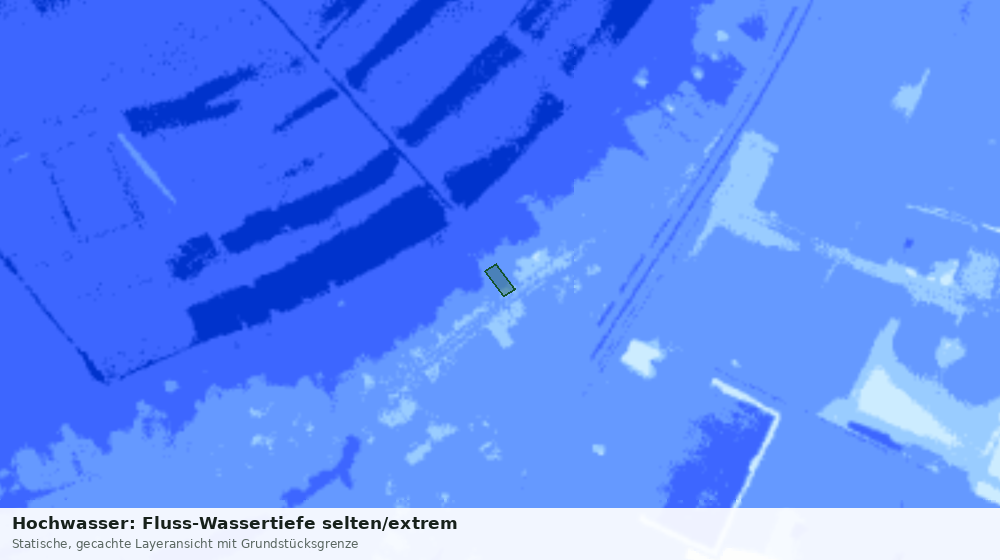 Statische Kartenansicht: Hochwasser: Fluss-Wassertiefe selten/extrem