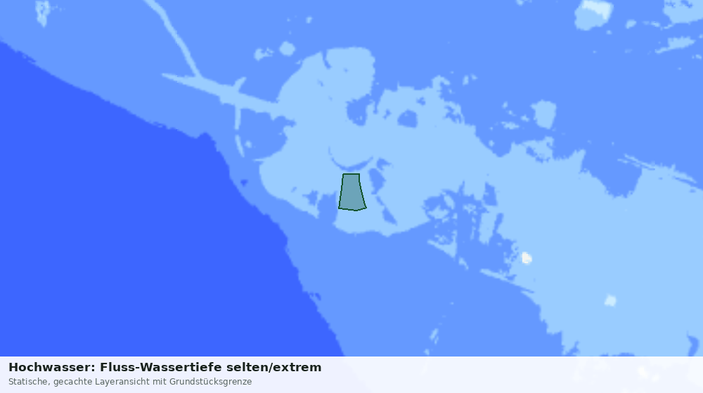 Statische Kartenansicht: Hochwasser: Fluss-Wassertiefe selten/extrem