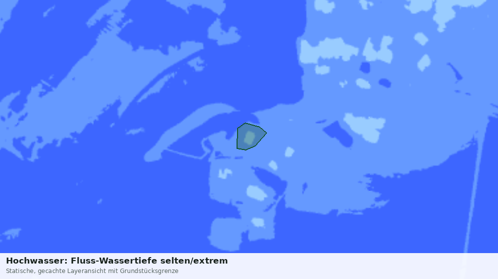 Statische Kartenansicht: Hochwasser: Fluss-Wassertiefe selten/extrem
