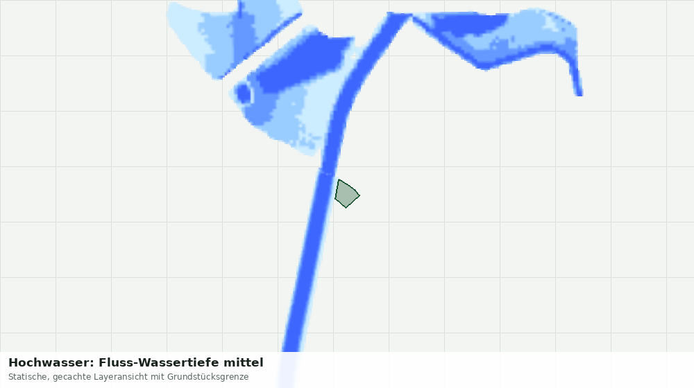 Statische Kartenansicht: Hochwasser: Fluss-Wassertiefe mittel