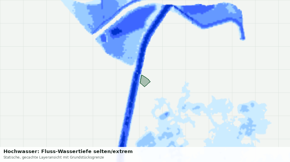 Statische Kartenansicht: Hochwasser: Fluss-Wassertiefe selten/extrem