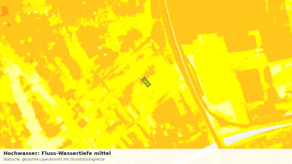 Statische Kartenansicht: Hochwasser: Fluss-Wassertiefe mittel