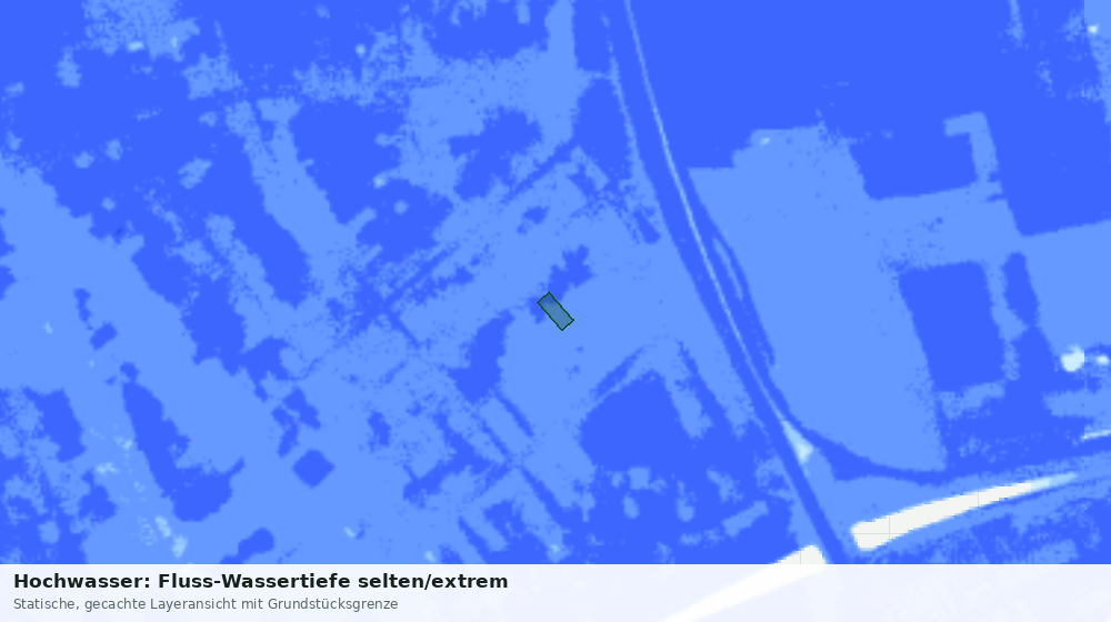 Statische Kartenansicht: Hochwasser: Fluss-Wassertiefe selten/extrem