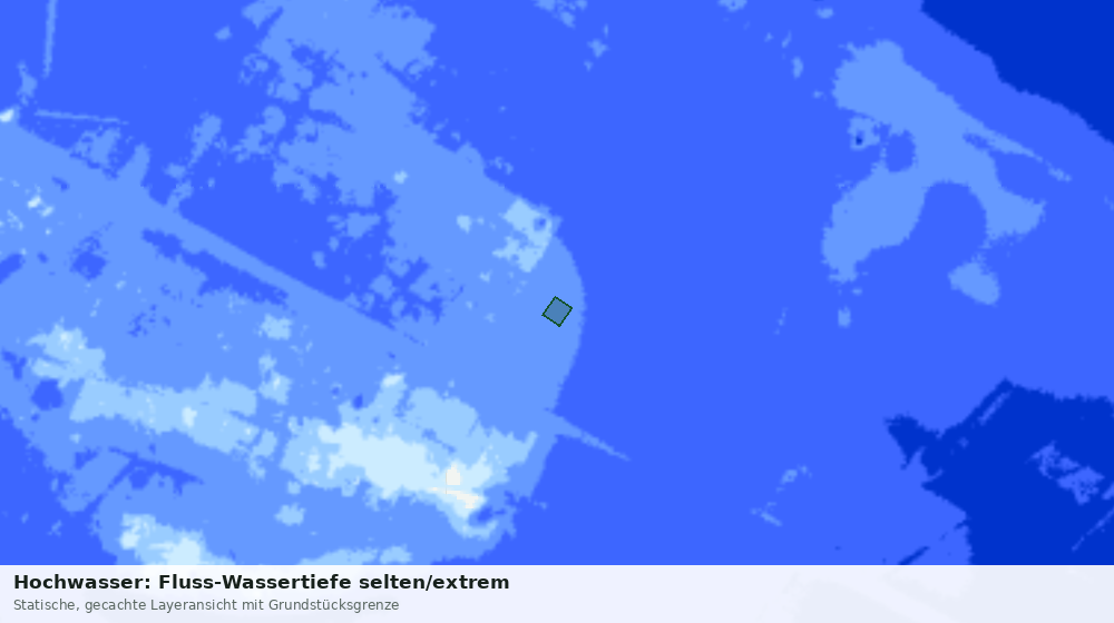 Statische Kartenansicht: Hochwasser: Fluss-Wassertiefe selten/extrem