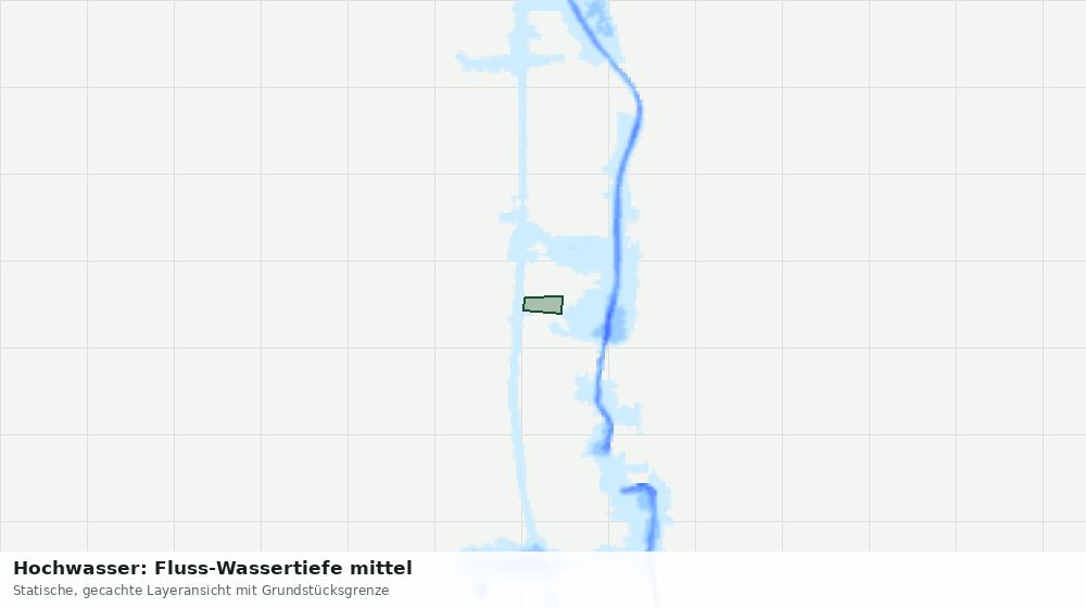 Statische Kartenansicht: Hochwasser: Fluss-Wassertiefe mittel