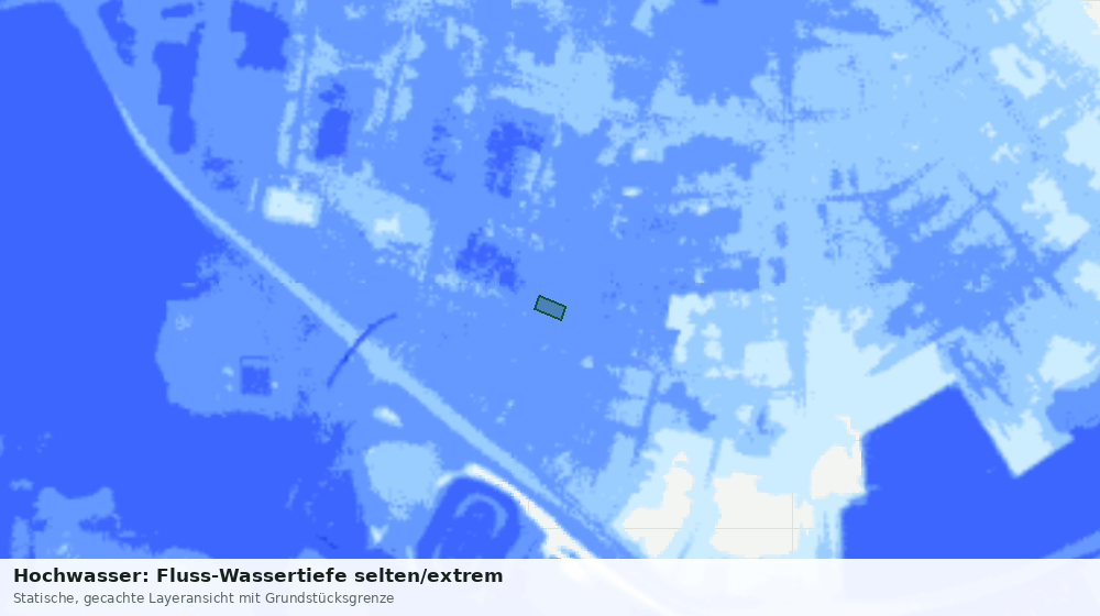 Statische Kartenansicht: Hochwasser: Fluss-Wassertiefe selten/extrem