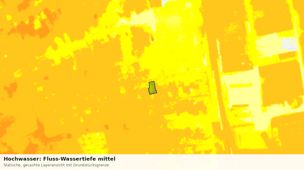 Statische Kartenansicht: Hochwasser: Fluss-Wassertiefe mittel
