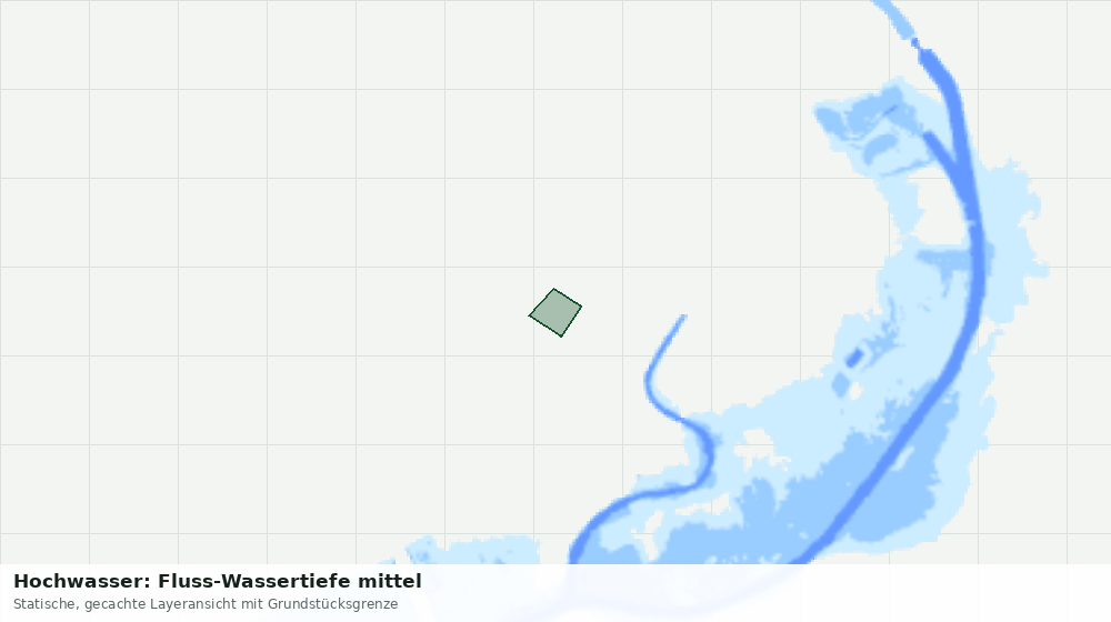 Statische Kartenansicht: Hochwasser: Fluss-Wassertiefe mittel