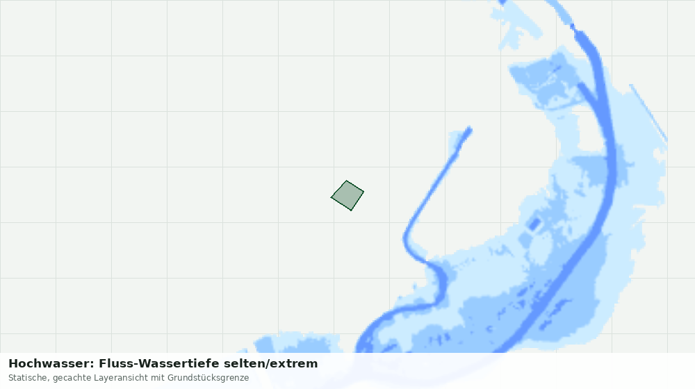 Statische Kartenansicht: Hochwasser: Fluss-Wassertiefe selten/extrem