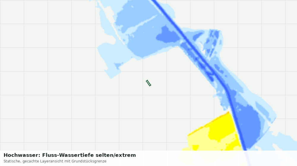Statische Kartenansicht: Hochwasser: Fluss-Wassertiefe selten/extrem