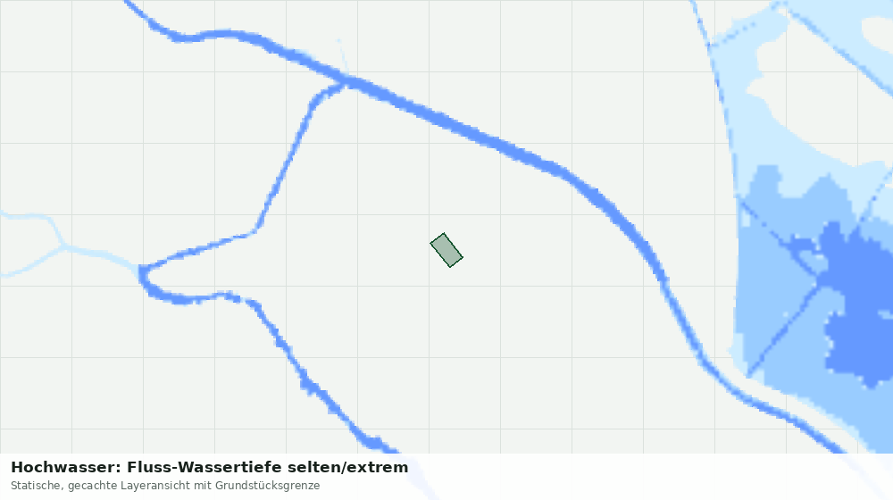 Statische Kartenansicht: Hochwasser: Fluss-Wassertiefe selten/extrem