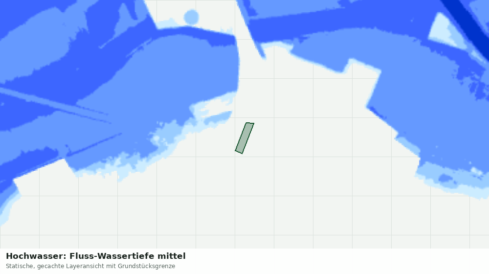 Statische Kartenansicht: Hochwasser: Fluss-Wassertiefe mittel