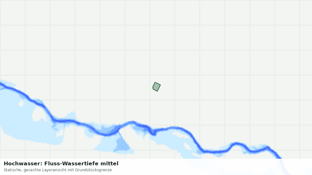 Statische Kartenansicht: Hochwasser: Fluss-Wassertiefe mittel