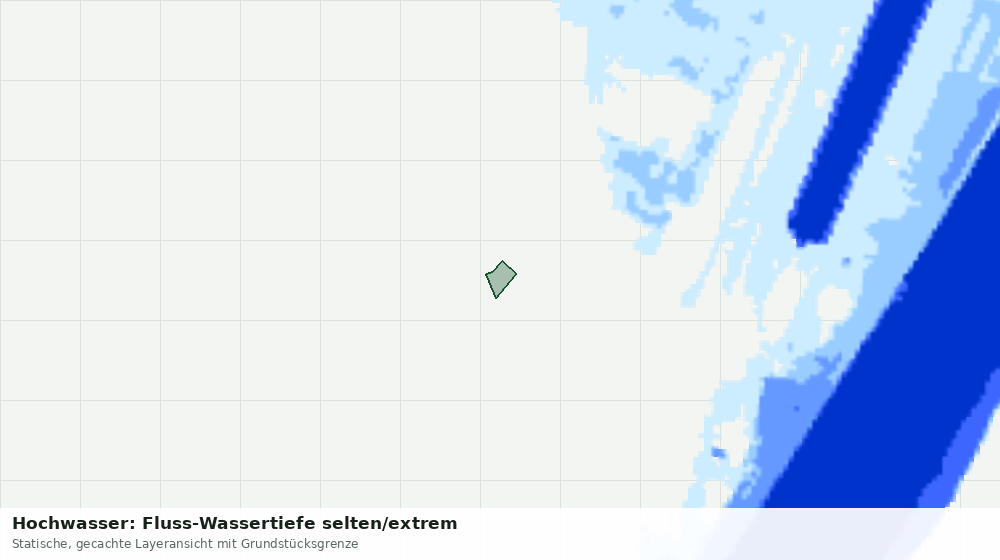 Statische Kartenansicht: Hochwasser: Fluss-Wassertiefe selten/extrem