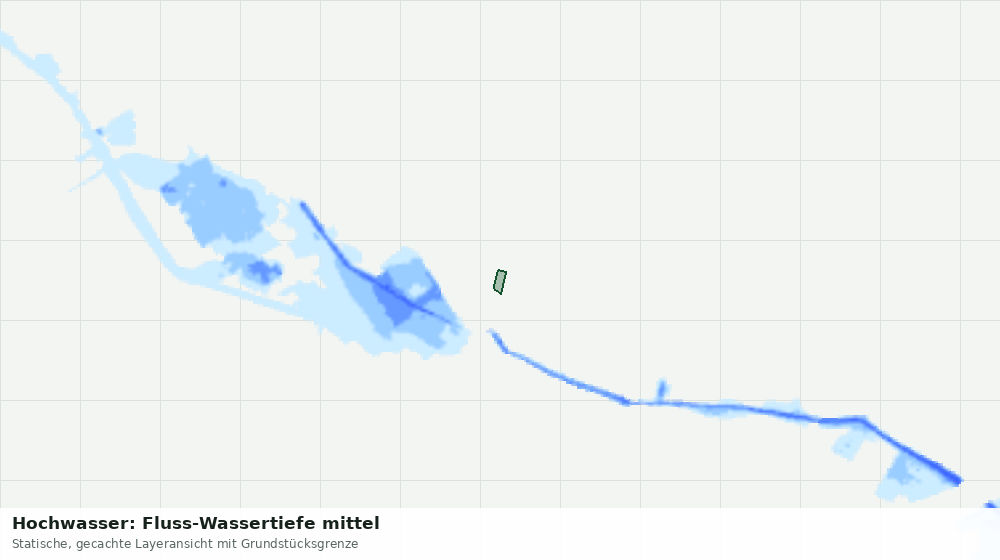 Statische Kartenansicht: Hochwasser: Fluss-Wassertiefe mittel
