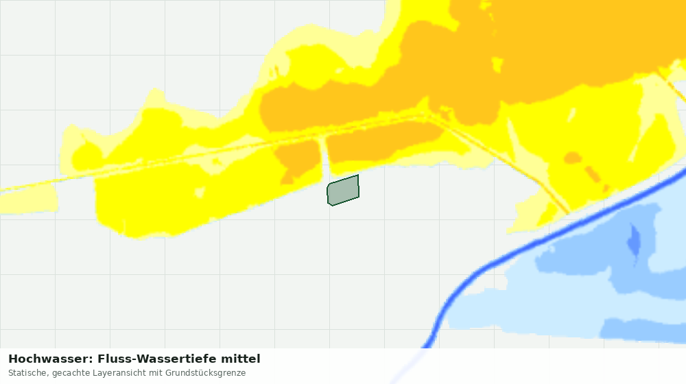 Statische Kartenansicht: Hochwasser: Fluss-Wassertiefe mittel