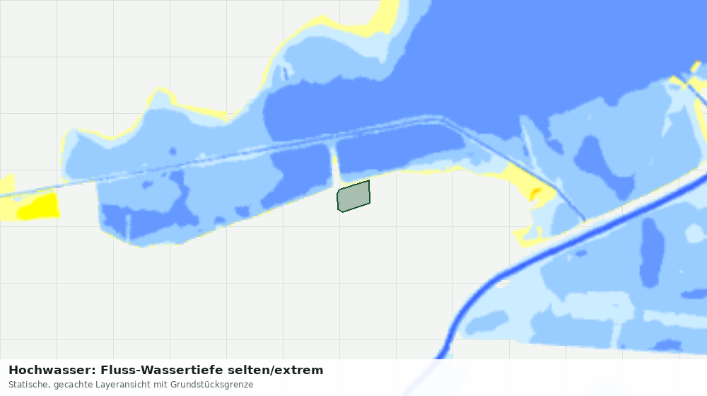 Statische Kartenansicht: Hochwasser: Fluss-Wassertiefe selten/extrem