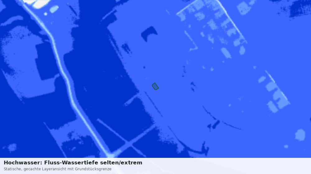 Statische Kartenansicht: Hochwasser: Fluss-Wassertiefe selten/extrem