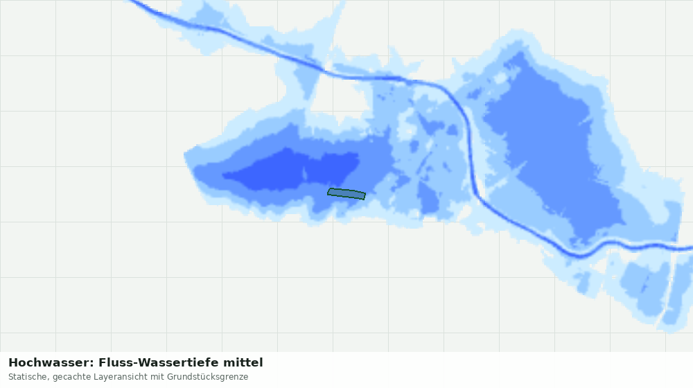 Statische Kartenansicht: Hochwasser: Fluss-Wassertiefe mittel