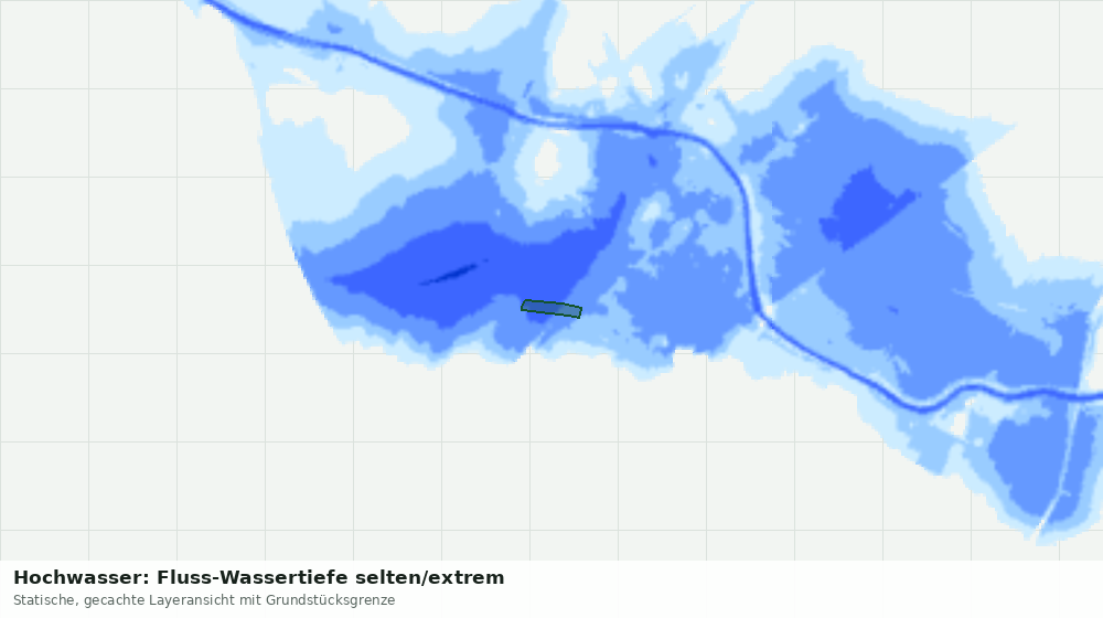 Statische Kartenansicht: Hochwasser: Fluss-Wassertiefe selten/extrem