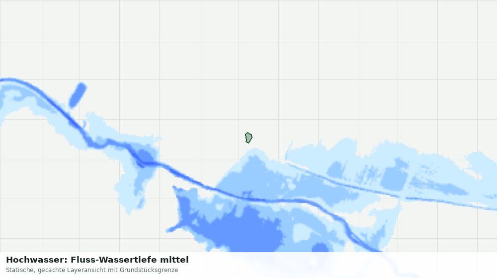 Statische Kartenansicht: Hochwasser: Fluss-Wassertiefe mittel