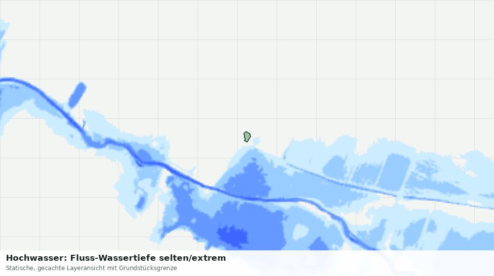Statische Kartenansicht: Hochwasser: Fluss-Wassertiefe selten/extrem