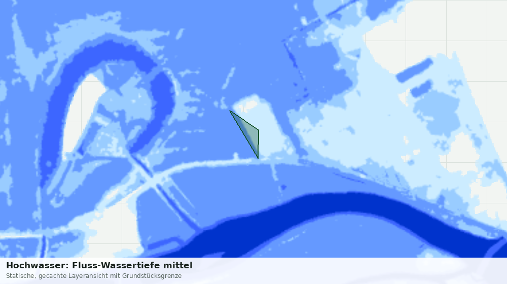 Statische Kartenansicht: Hochwasser: Fluss-Wassertiefe mittel