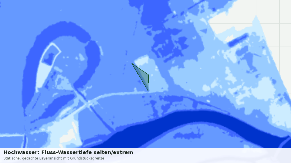 Statische Kartenansicht: Hochwasser: Fluss-Wassertiefe selten/extrem