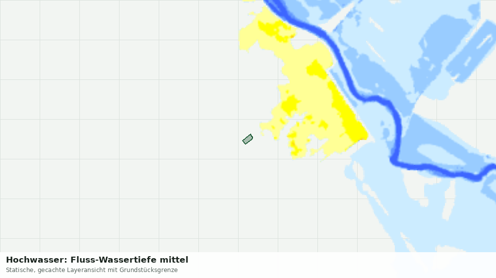 Statische Kartenansicht: Hochwasser: Fluss-Wassertiefe mittel