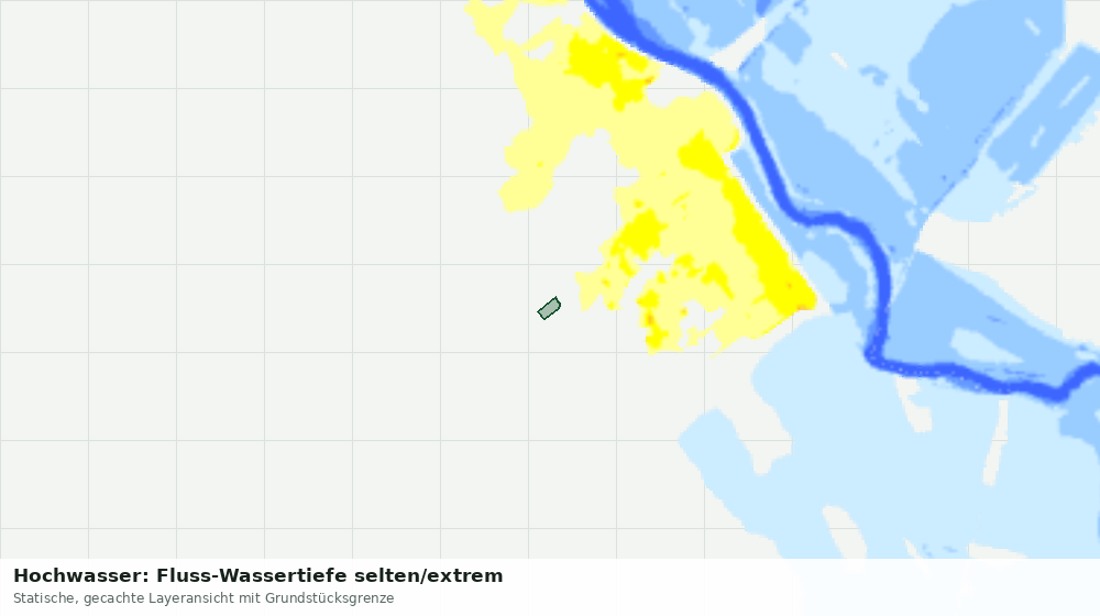 Statische Kartenansicht: Hochwasser: Fluss-Wassertiefe selten/extrem