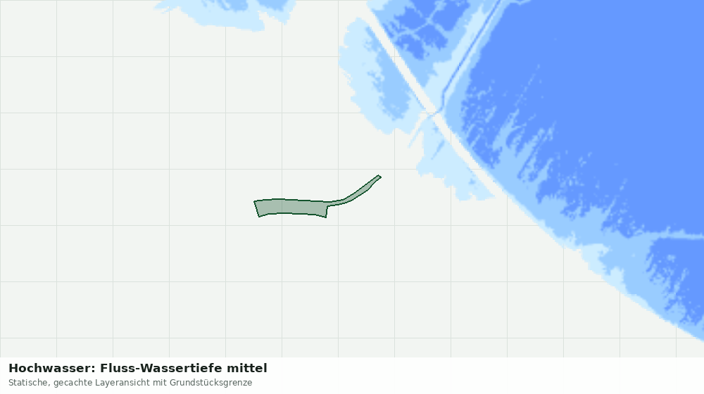 Statische Kartenansicht: Hochwasser: Fluss-Wassertiefe mittel