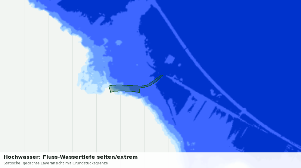 Statische Kartenansicht: Hochwasser: Fluss-Wassertiefe selten/extrem