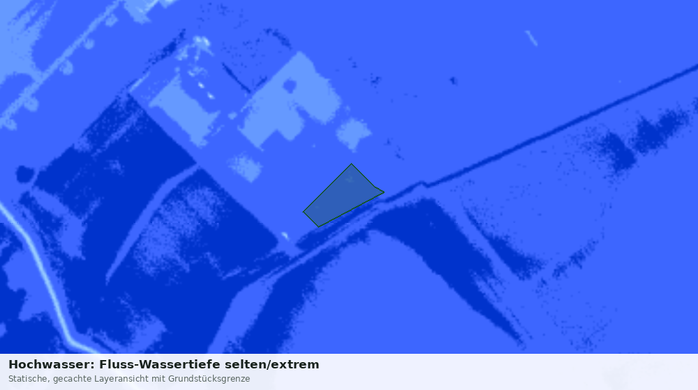 Statische Kartenansicht: Hochwasser: Fluss-Wassertiefe selten/extrem
