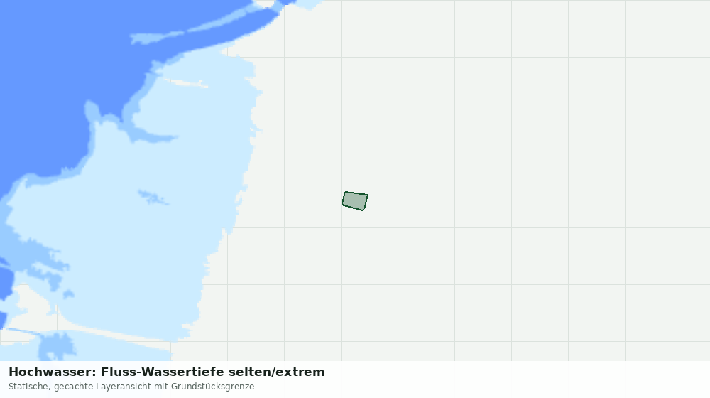 Statische Kartenansicht: Hochwasser: Fluss-Wassertiefe selten/extrem