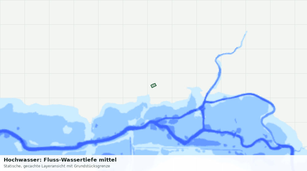 Statische Kartenansicht: Hochwasser: Fluss-Wassertiefe mittel