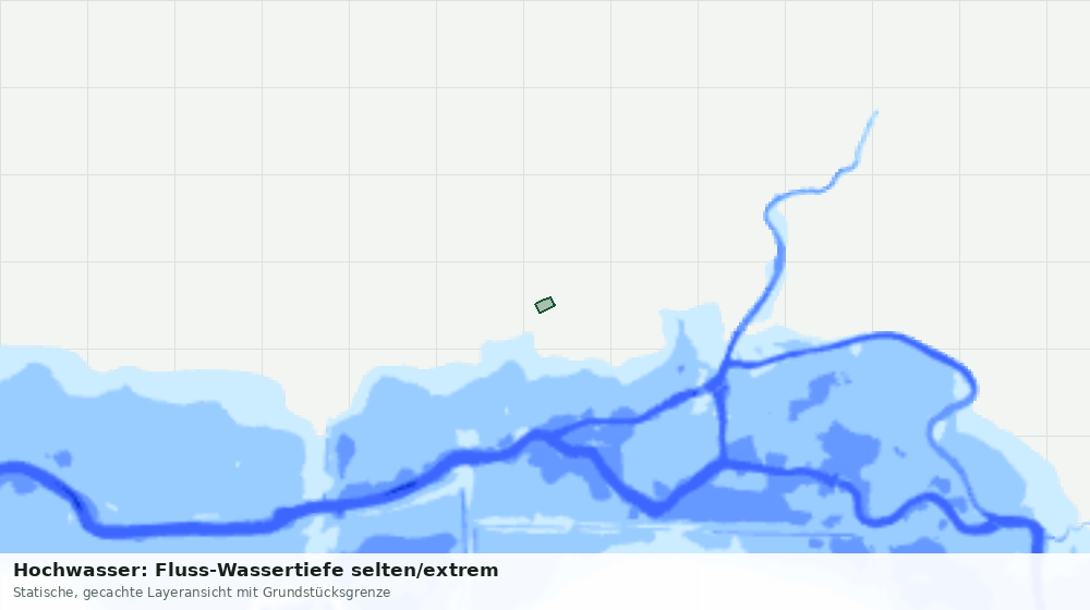 Statische Kartenansicht: Hochwasser: Fluss-Wassertiefe selten/extrem