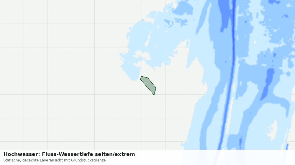 Statische Kartenansicht: Hochwasser: Fluss-Wassertiefe selten/extrem