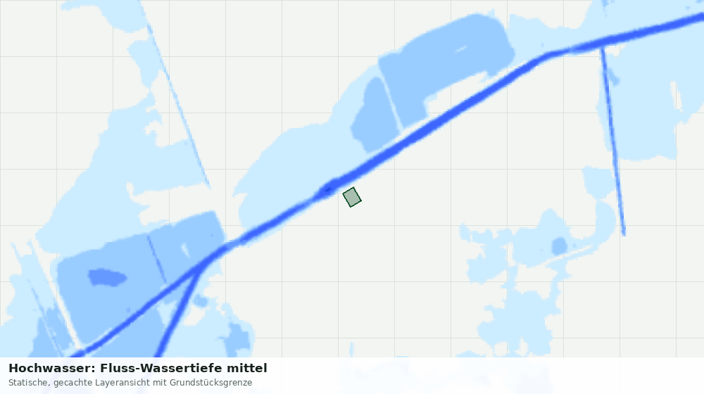 Statische Kartenansicht: Hochwasser: Fluss-Wassertiefe mittel
