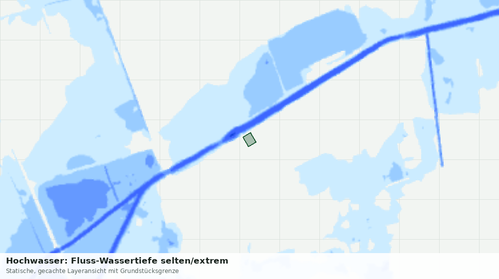 Statische Kartenansicht: Hochwasser: Fluss-Wassertiefe selten/extrem
