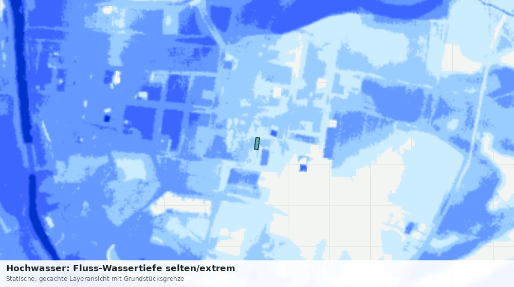 Statische Kartenansicht: Hochwasser: Fluss-Wassertiefe selten/extrem