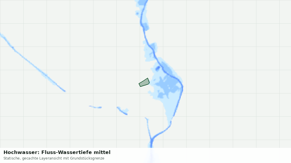 Statische Kartenansicht: Hochwasser: Fluss-Wassertiefe mittel