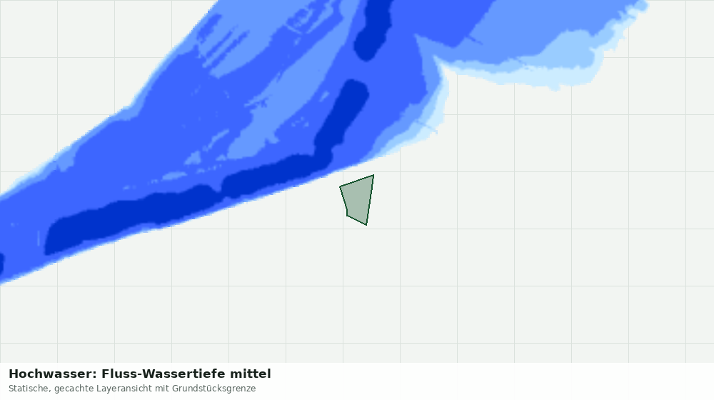 Statische Kartenansicht: Hochwasser: Fluss-Wassertiefe mittel