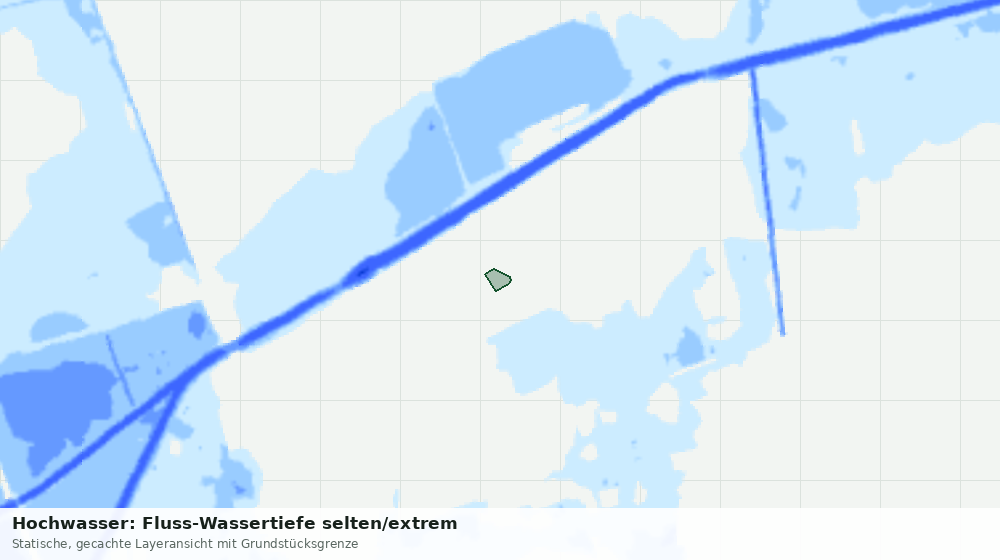 Statische Kartenansicht: Hochwasser: Fluss-Wassertiefe selten/extrem