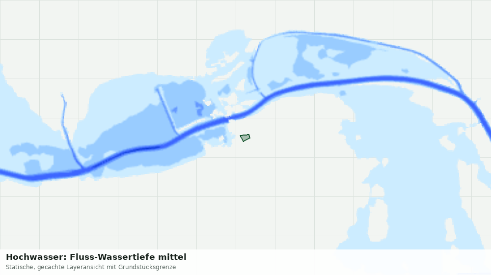 Statische Kartenansicht: Hochwasser: Fluss-Wassertiefe mittel