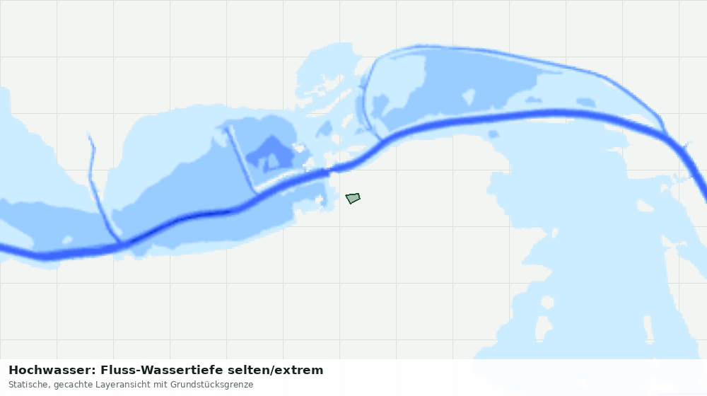 Statische Kartenansicht: Hochwasser: Fluss-Wassertiefe selten/extrem